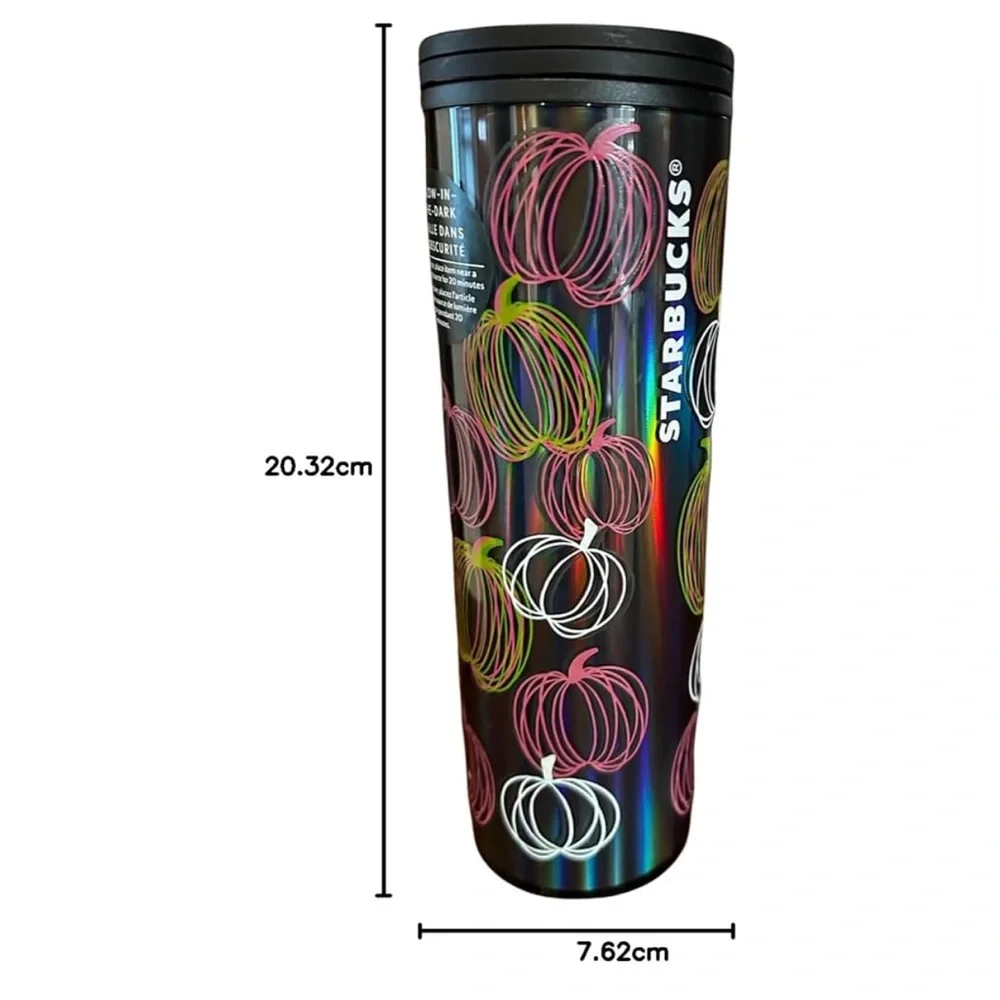 Starbucks Halloween Glow in The Dark Pumpkin Tumbler, 16 fl oz, Grande